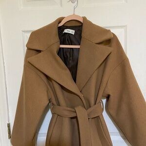 Mango Tan Wool Coat